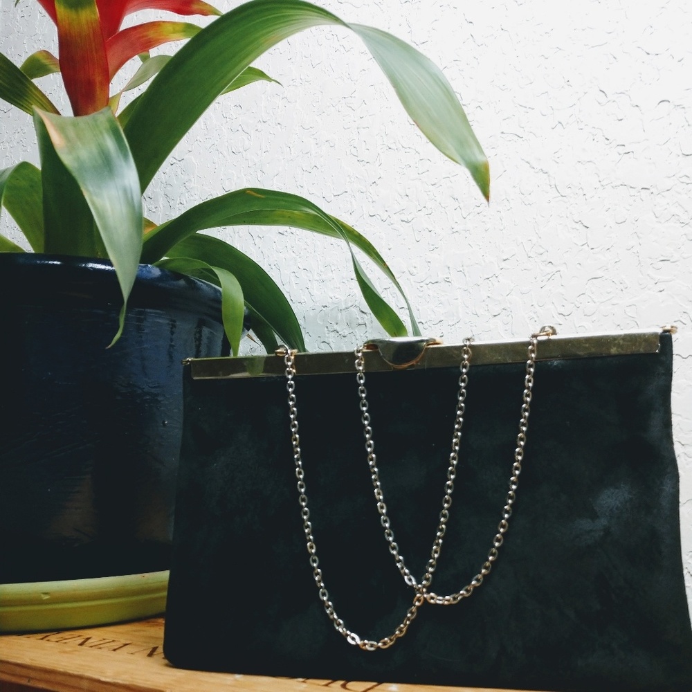Vintage Suede Clutch